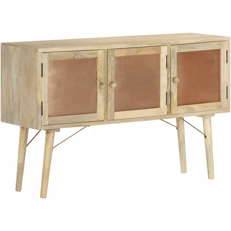 

vidaXL Aparador de madera maciza de mango 118x35x75 cm - Marrón