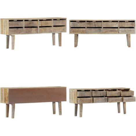 Aparador de madera maciza de mango 140x30x60 cm - Muebles de madera - Armario de mango
