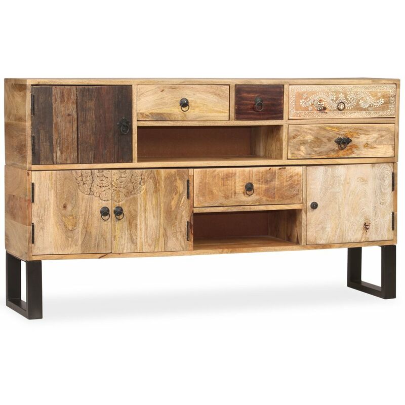 

Aparador de madera maciza de mango 140x30x80 cm