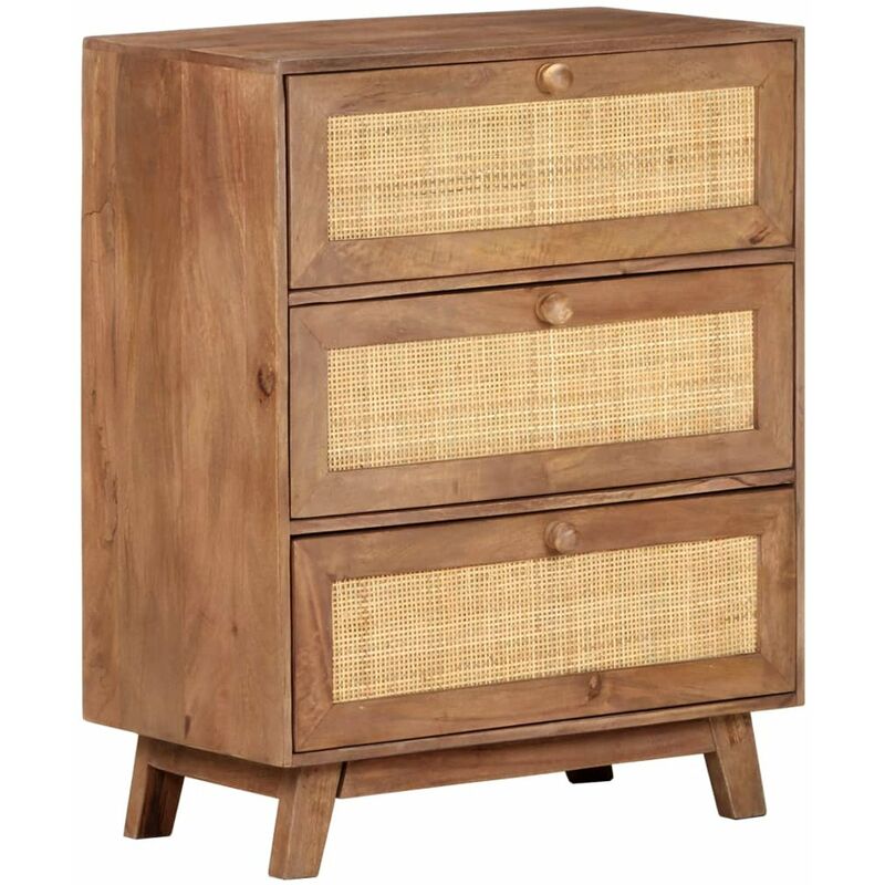 

Happyshopping - Aparador de madera maciza de mango 61x35x76 cm