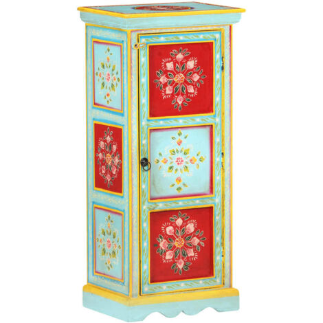 Aparador de madera maciza de mango pintada a mano 40x30x90 cm