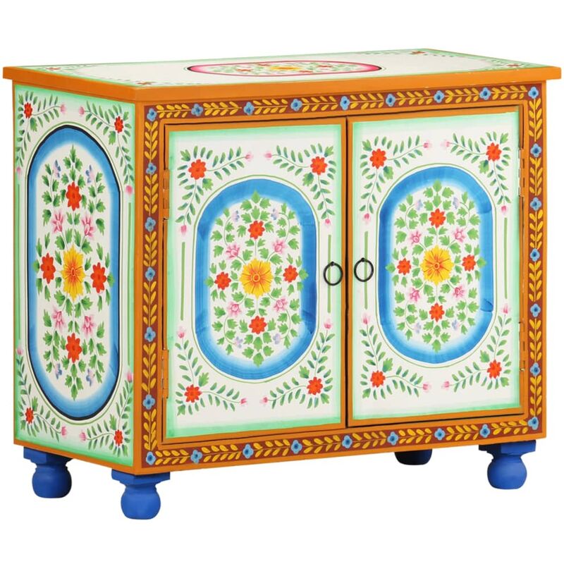 

Aparador de madera maciza de mango pintado a mano 70x35x60 cm