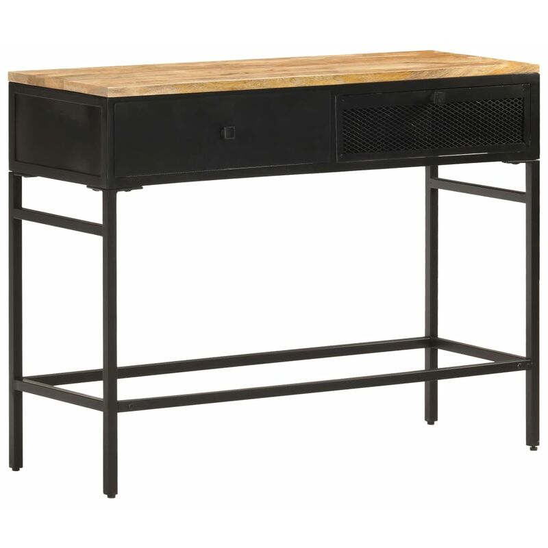 

Aparador de madera maciza de mango rugosa 100x35x77 cm