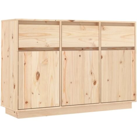Aparador de madera maciza de pino 110x34x75 cm vidaXL