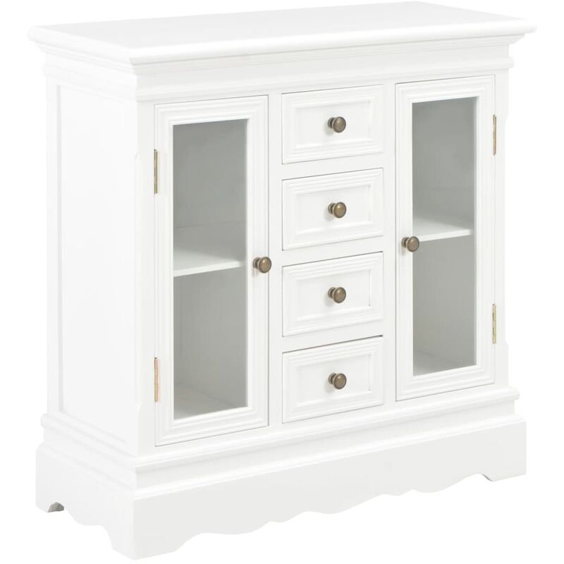 

Aparador de madera maciza de pino blanco 70x28x70 cm