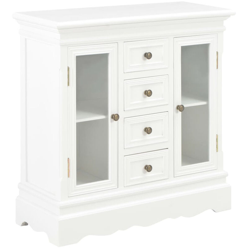 

Aparador de madera maciza de pino blanco 70x28x70 cm