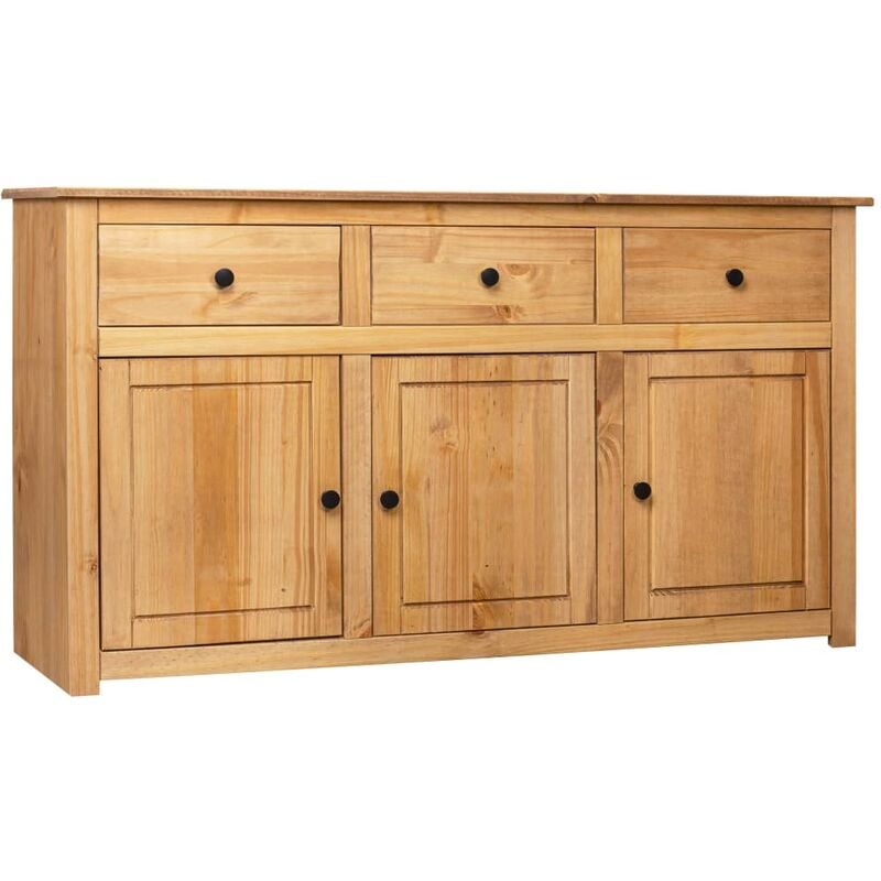 

Aparador de Madera Maciza de Pino Estilo Panamá 135x40x80 cm - Marrón - Vidaxl