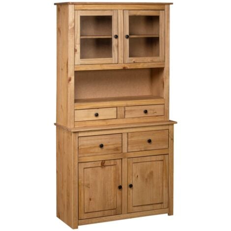 Aparador de madera maciza de pino estilo Panamá 93x40,5x180 cm vidaXL