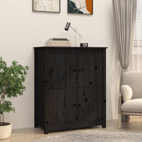 Aparador de madera maciza de pino negro 83x41,5x100 cm vidaXL
