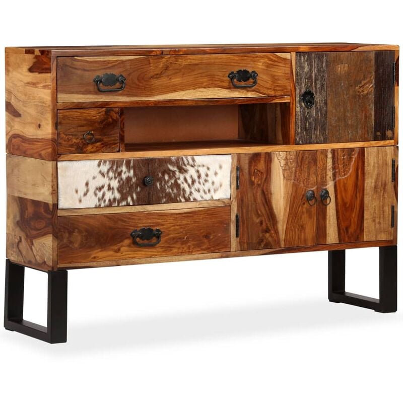 

Aparador de madera maciza de sheesham 115x30x80 cm - Marrón