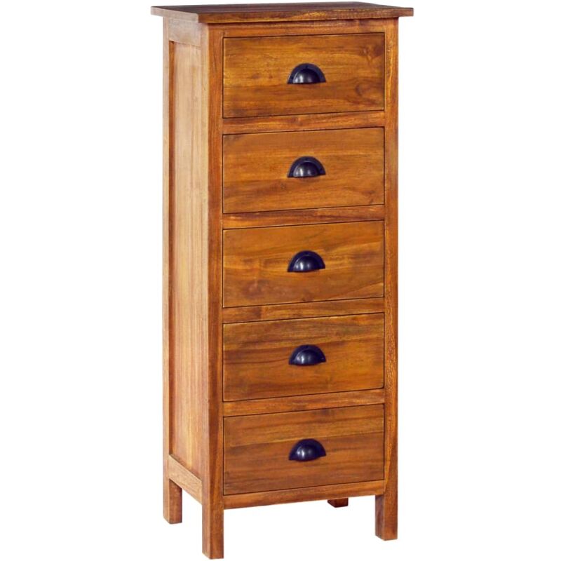 

vidaXL Aparador de madera maciza de teca 45x35x110 cm - Marrón