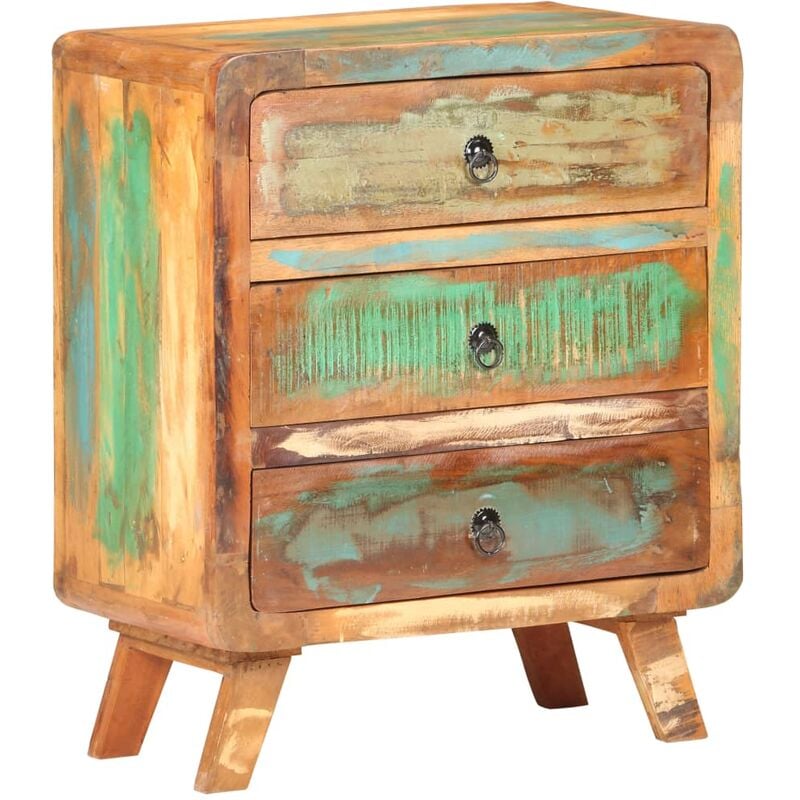 

Aparador de madera maciza reciclada 60x35x75 cm - Multicolor