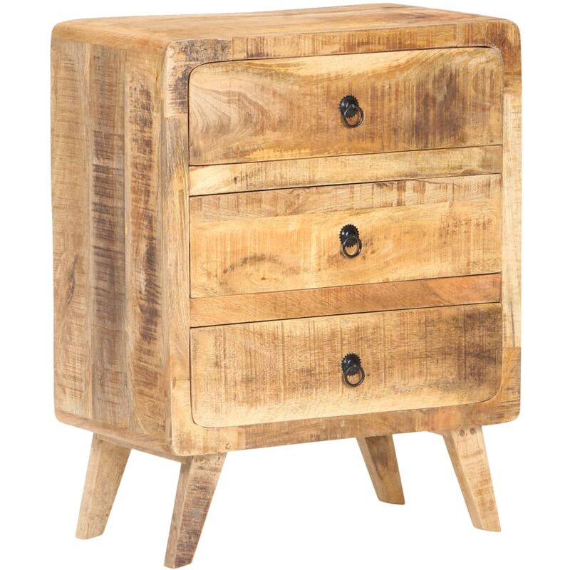 

vidaXL Aparador de madera 60x35x75 cm de mango rugosa - Marrón