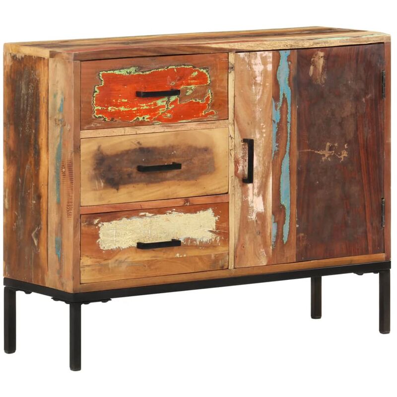 

Aparador de madera maciza reciclada 88x30x73 cm