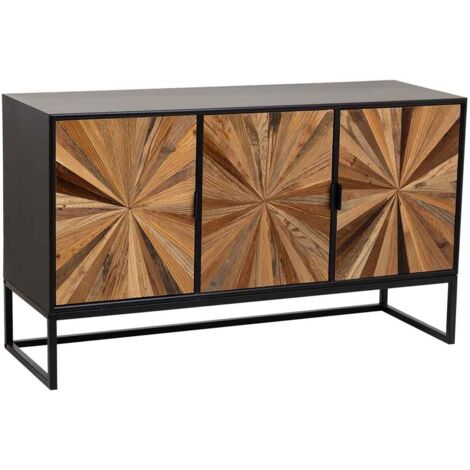Aparador de madera marrón 120x34x70cm
