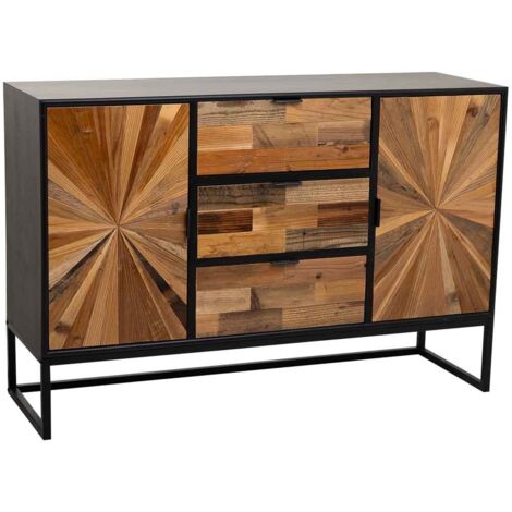 Aparador de madera marrón 120x38x78cm