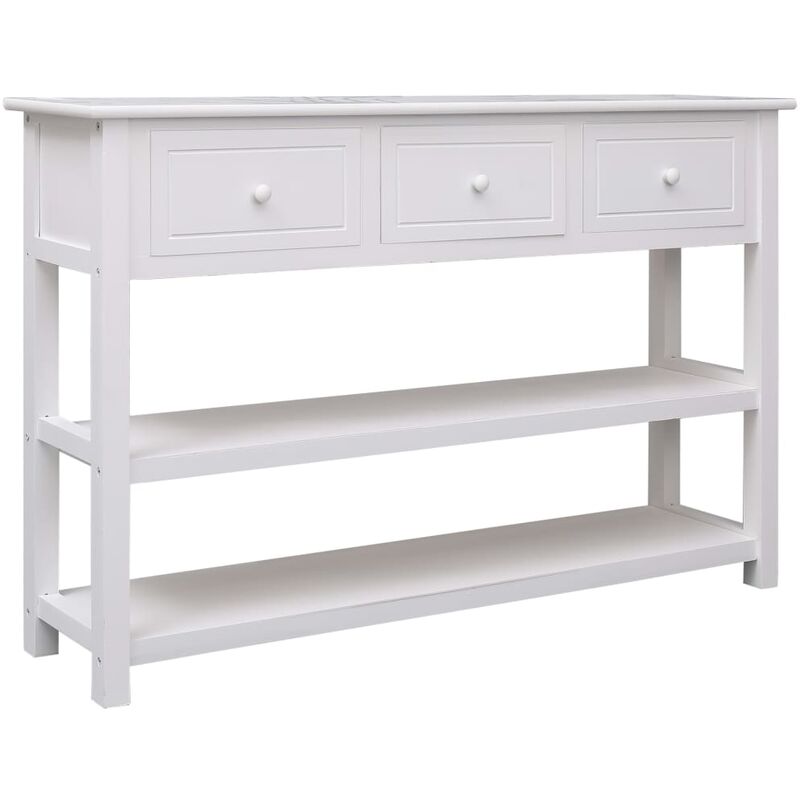 

vidaXL Aparador de Madera 115x30x76 cm Blanco - Blanco