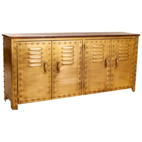 Aparador de metal marrón 152x35x71