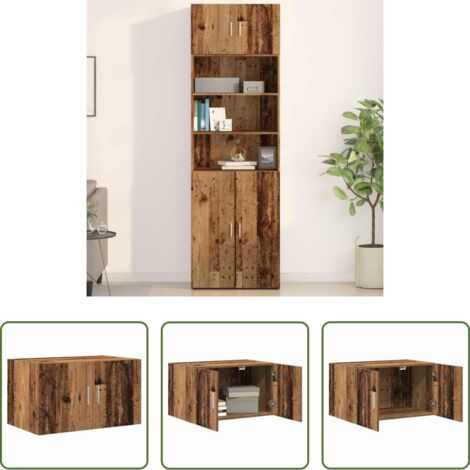 Aparador de pared -  Mueble de pared Madera vieja 70 x 42.5 x 40 cm