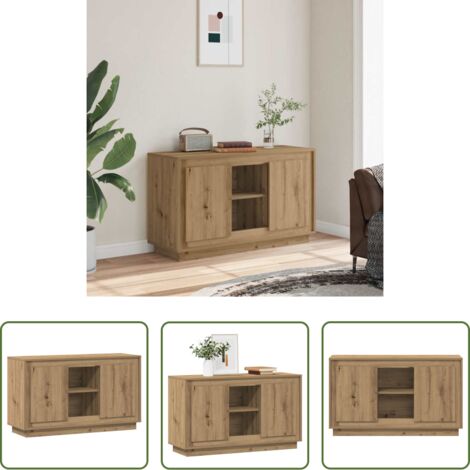 Aparador de roble -  Aparador de madera de ingeniería roble artisan 102x35x60 cm
