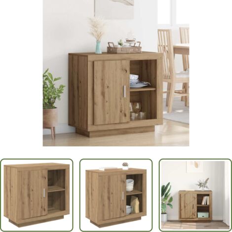 Aparador de roble -  Aparador Roble artesanal 80 x 40 x 75 cm Madera de ingeniería