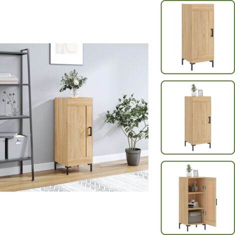 Aparador de roble - vidaXL Aparador madera contrachapada color roble Sonoma 34,5x34x90 cm - Aparador moderno