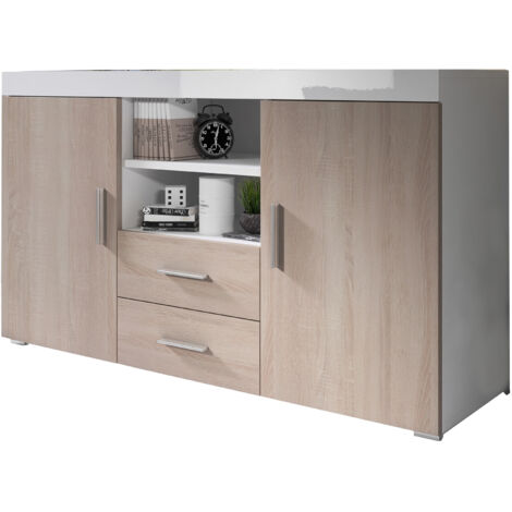 Aparador de salon 2 puertas 2 cajones  Aparador de cocina  Mueble de salon  Recibidor  Varios Colores disponibles  140x82x40cm  Modelo Roque