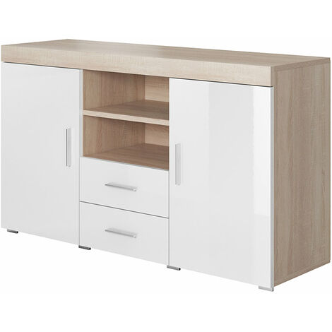 MUEBLES BONITOS Sonoma mate con Blanco brillo