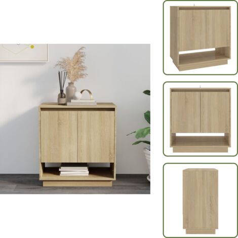 Aparador decorativo - vidaXL Aparador de madera contrachapada roble Sonoma 70x41x75 cm - Aparador de almacenamiento
