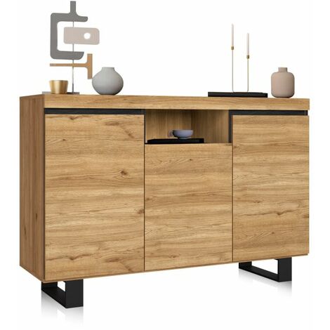 Aparador Ebos UP 140 Roble Nude - Ceniza (ancho) x 92cm (alto)