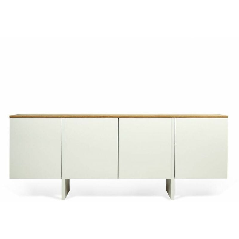 

Aparador EDGE blanco y roble natural, 200 x 42 x 76 - blanco y roble natural