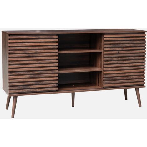 Aparador escandinavo de madera con 2 puertas, 140cm