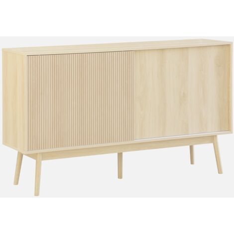 Aparador escandinavo efecto madera con 2 puertas, 150cm