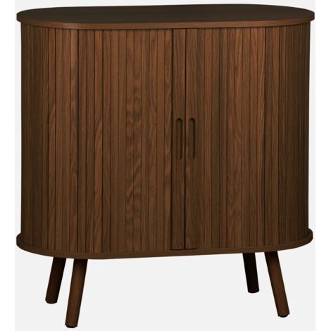 Aparador escandinavocon  efecto madera ranurada, 80cm