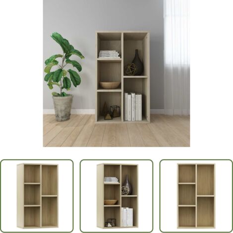 Aparador -  Estantería/Aparador madera contrachapada color roble 50x25x80cm