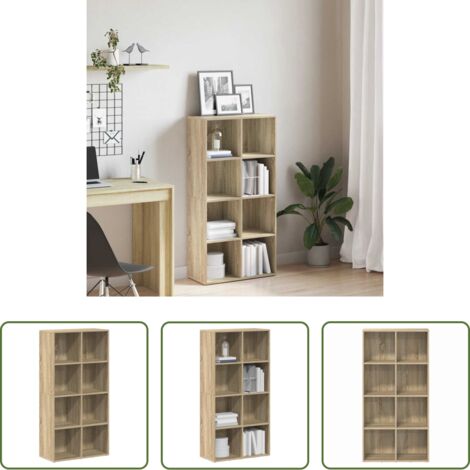 Aparador -  Estantería/Aparador madera contrachapada roble 66x30x97,8 cm