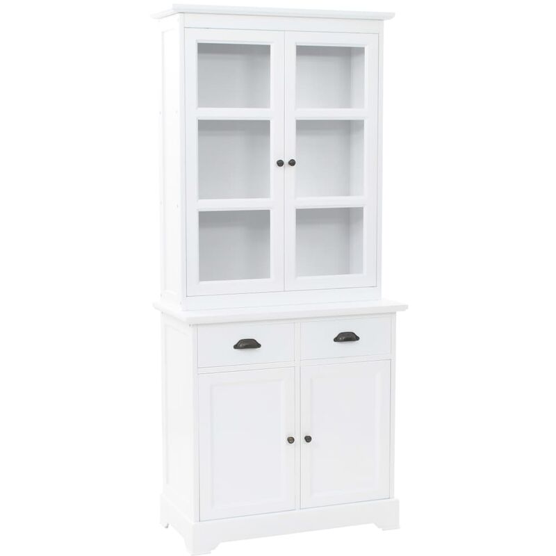 

Aparador galés con 4 puertas MDF y madera de pino 80x40x180 cm - Blanco - Vidaxl