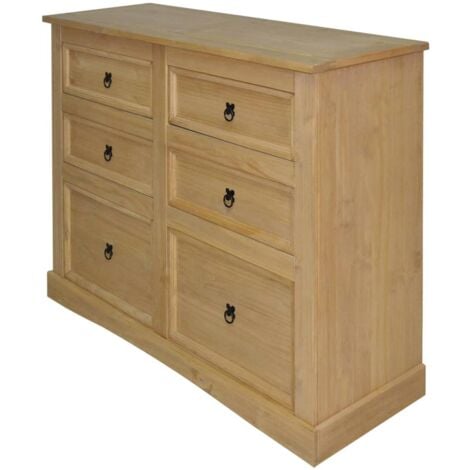 Aparador gama Corona de pino mexicano 110x43x81 cm vidaXL