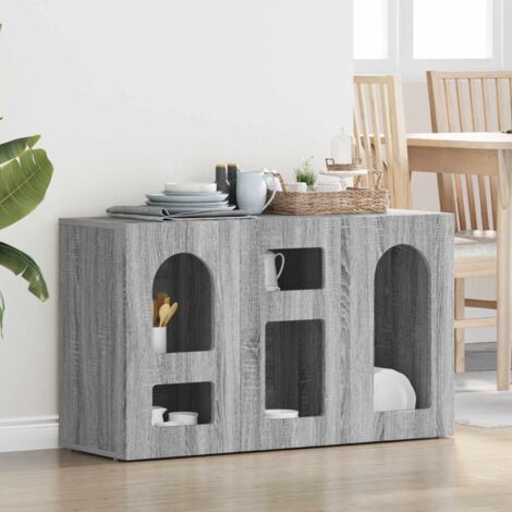 Aparador Gris  100 x 35 x 59 cm Madera de ingeniería