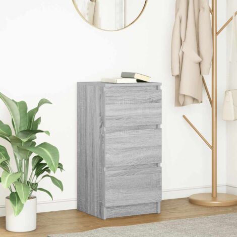 Aparador gris 37,5x35x76 cm madera de ingeniería