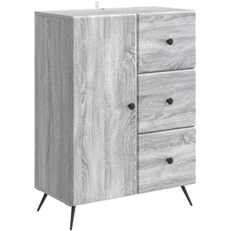 Aparador Gris 66 x 34,5 x 90 cm Madera de Ingeniería