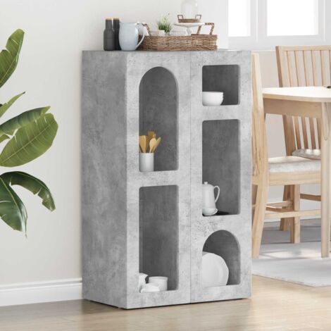 Aparador Gris Concreto 59 x 35 x 100,5 cm Madera de ingeniería