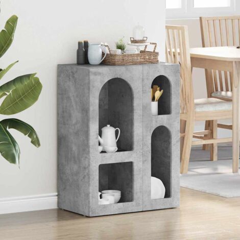 Aparador Gris Concreto 59 x 35 x 80.5 cm Madera de ingeniería vidaXL