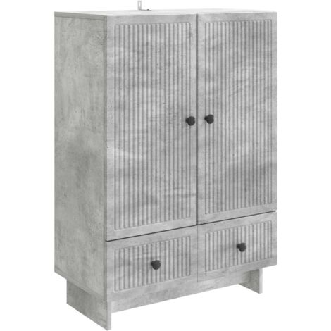 Aparador Gris Concreto 66 x 34,5 x 95 cm Madera de ingeniería