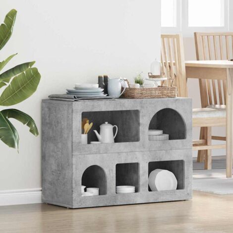 Aparador Gris Concreto 80.5 x 35 x 59 cm Madera de ingeniería