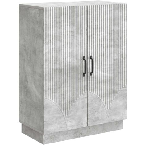 Aparador Gris Hormigón 66 x 34,5 x 87 cm Madera de Ingeniería