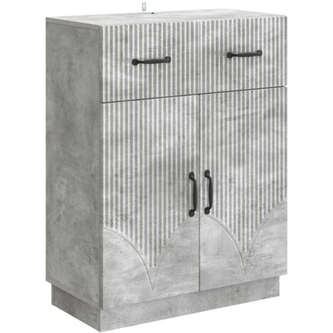 Aparador Gris Hormigón 66 x 34,5 x 87 cm Madera de Ingeniería