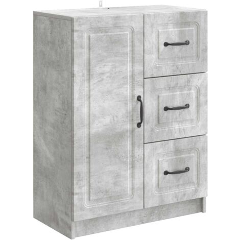 Aparador Gris Hormigón 66 x 34,5 x 87 cm Madera de Ingeniería