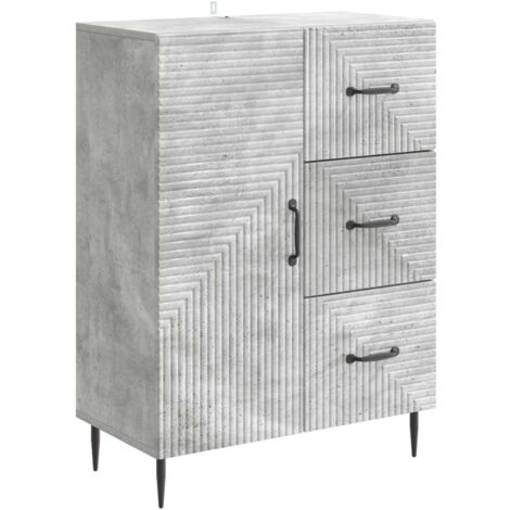 Aparador Gris Hormigón 66 x 34,5 x 89,5 cm Madera de Ingeniería