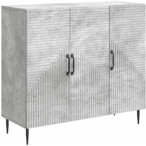 Aparador Gris Hormigón 89 x 34,5 x 80 cm Madera de Ingeniería